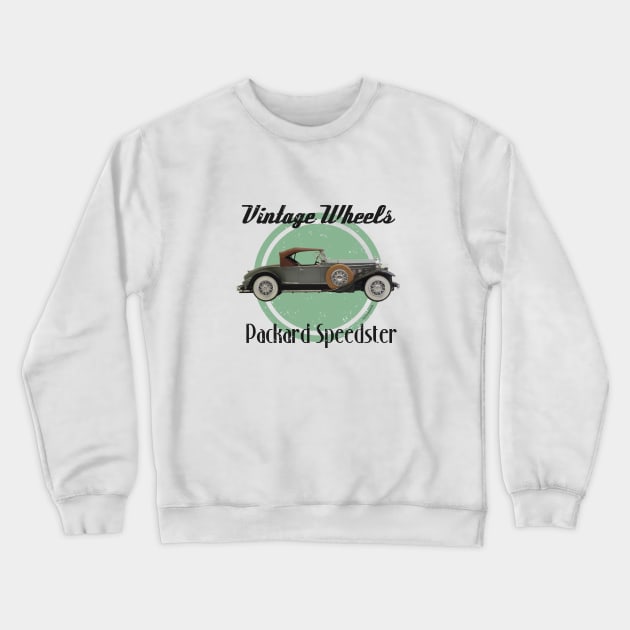 Vintage Wheels - Packard Boattail Speedster Crewneck Sweatshirt by DaJellah